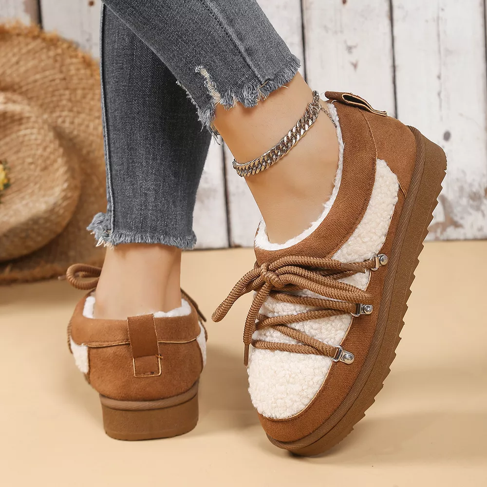 Lace Up Round Toe Platform Ankle Boots, image 8