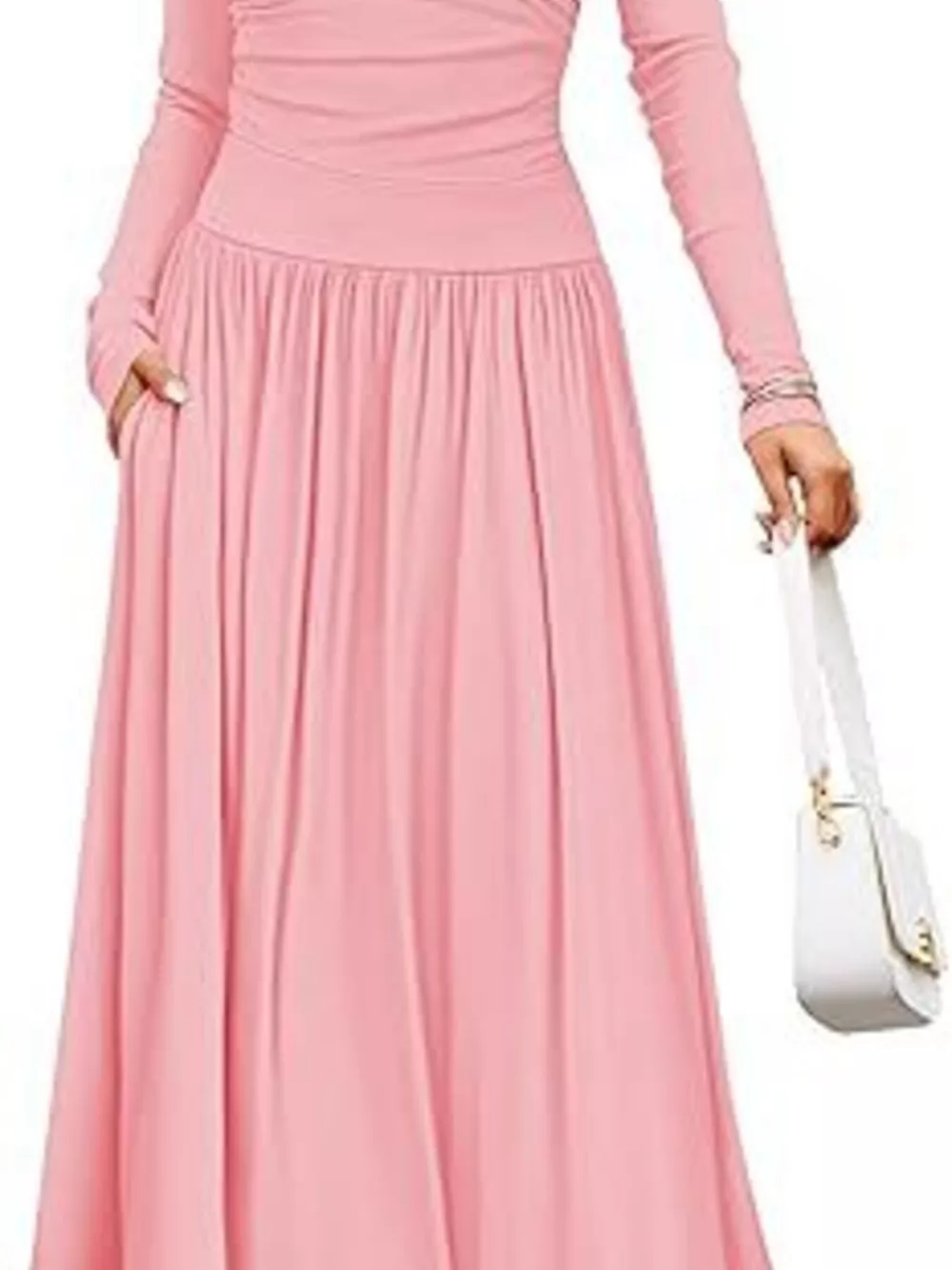 Long Sleeve Maxi Dress with Pockets, image 17