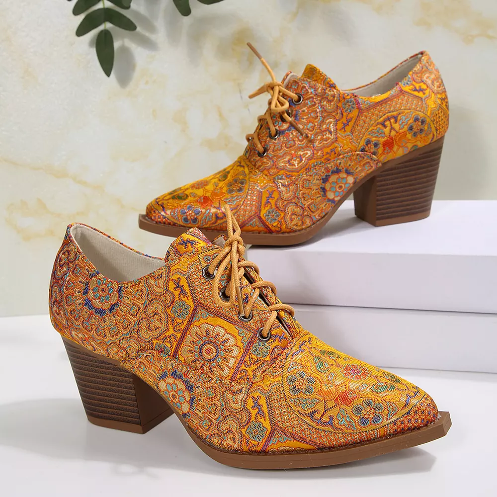 Point Toe Block Heels Ankle Boots, image 9