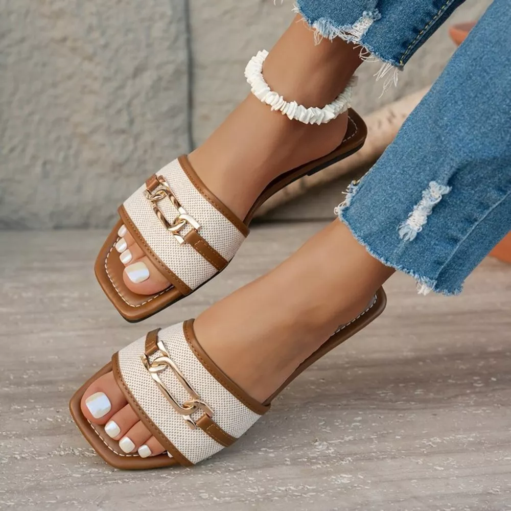 Open Toe Flats Sandals, image 5