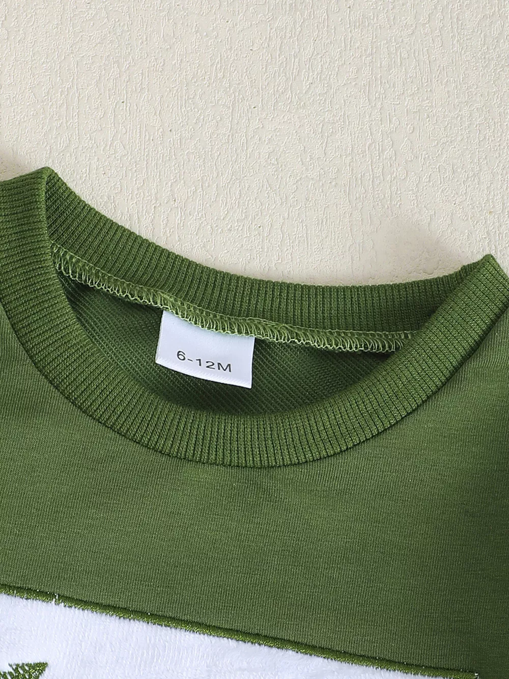 Children's Embroidered Sweatshirt and Gingham Pants Set, image 2