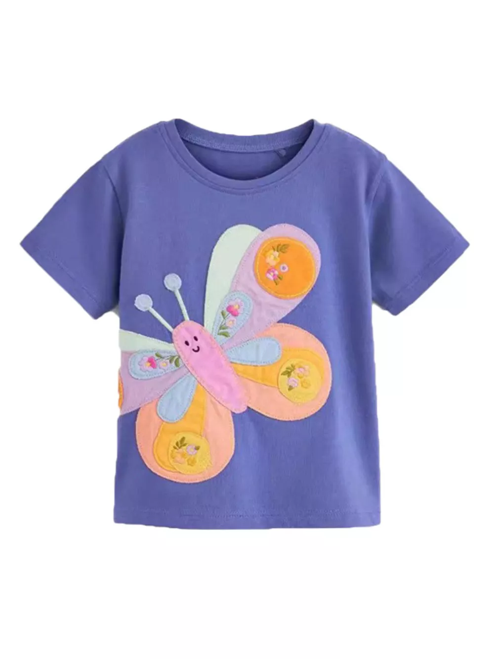 Children's Butterfly Embroidered Short Sleeve T-Shirt, image 2
