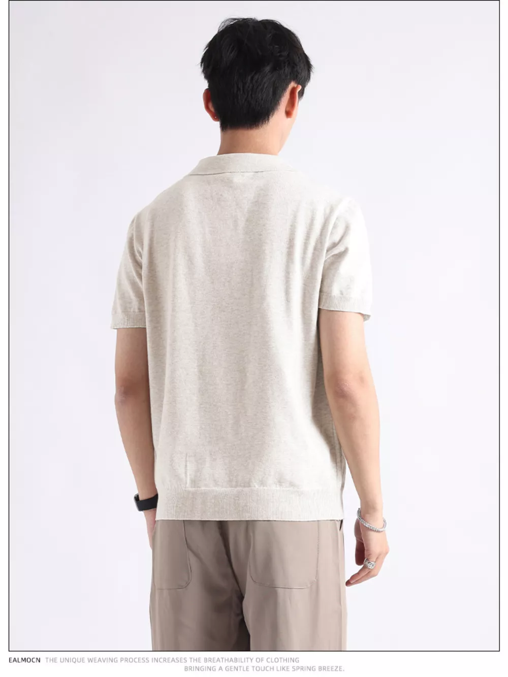 Men's Plus Size Button Detail Short-Sleeve Polo, image 4