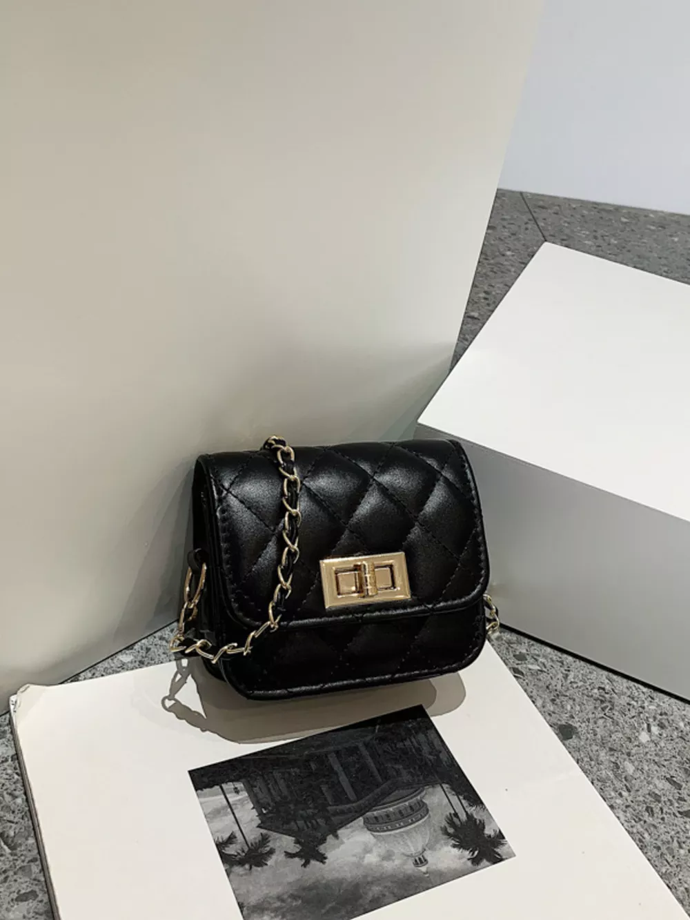 Quilted Chain Strap Crossbody Bag, image 2
