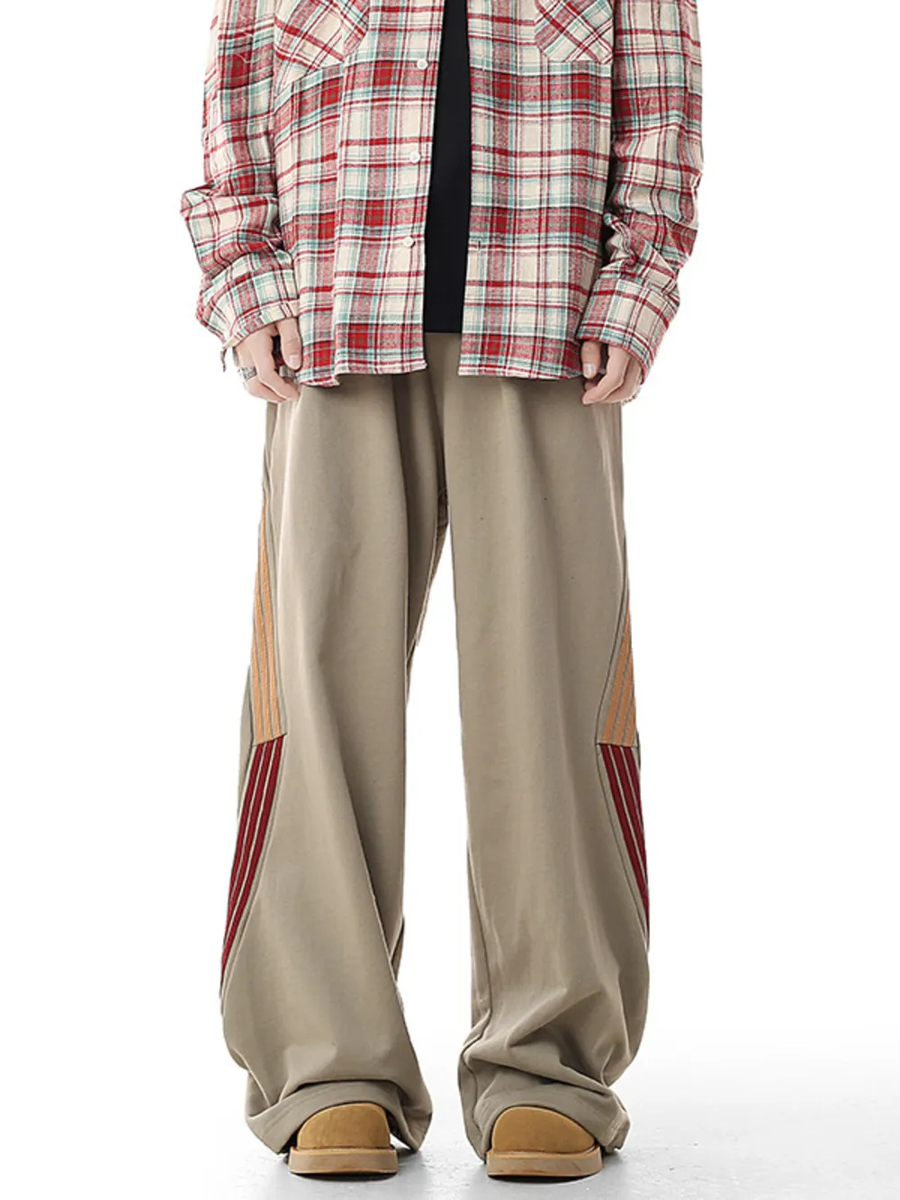 Men's Plus Size Side Striped Relaxed Fit Casual Pants, image 12