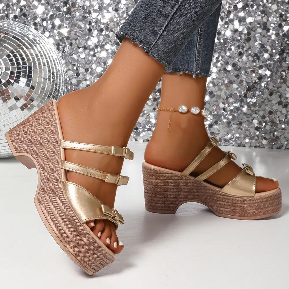 Strappy Platform Wedge Sandals, image 2