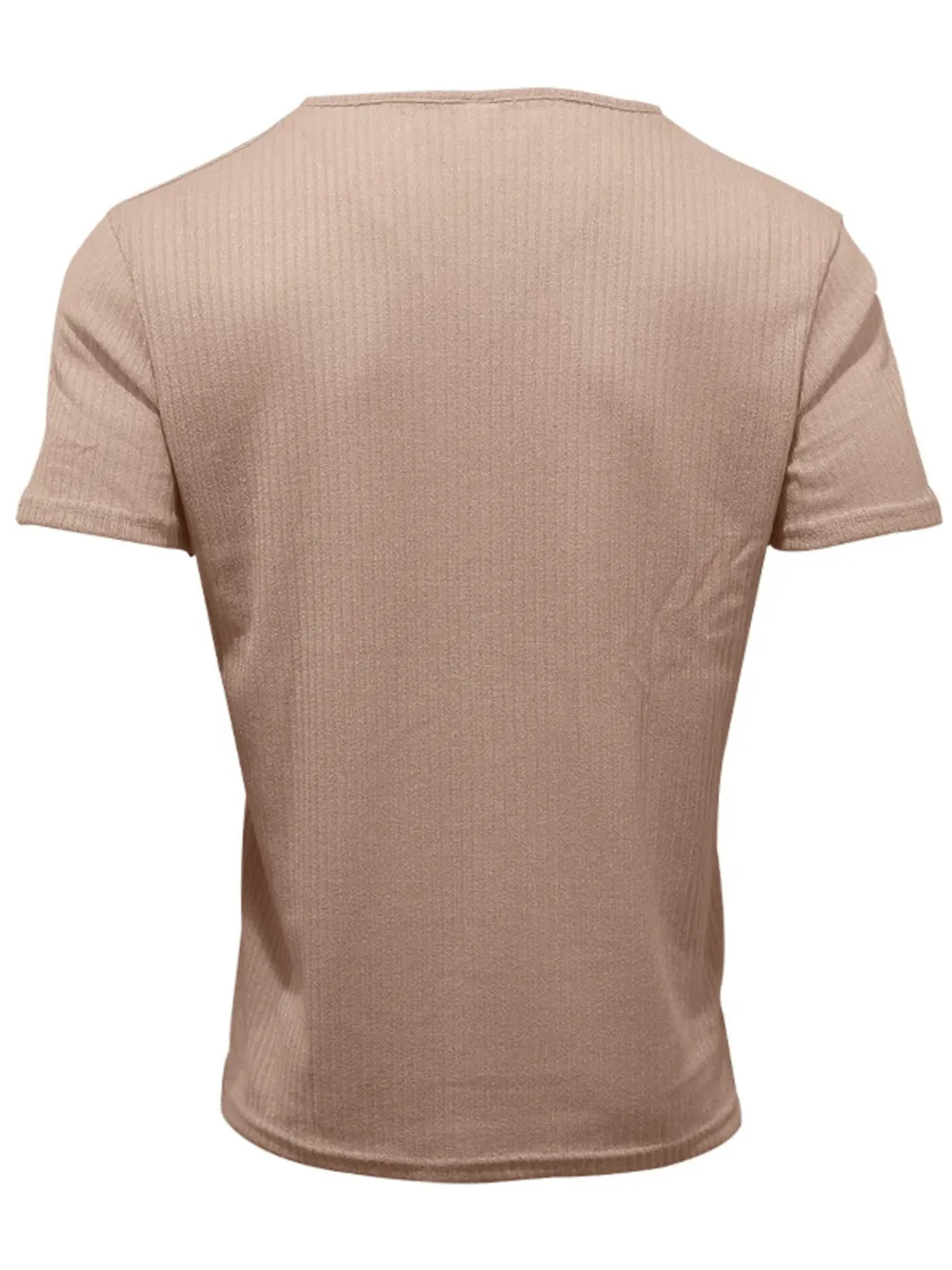 Men's Full Size Ribbed V-Neck T-Shirt Plus Size, image 7