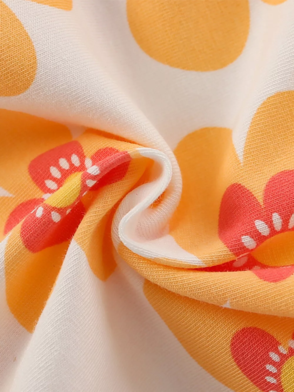 Children's Floral Print Ruffle Sleeve Casual Dress, image 3