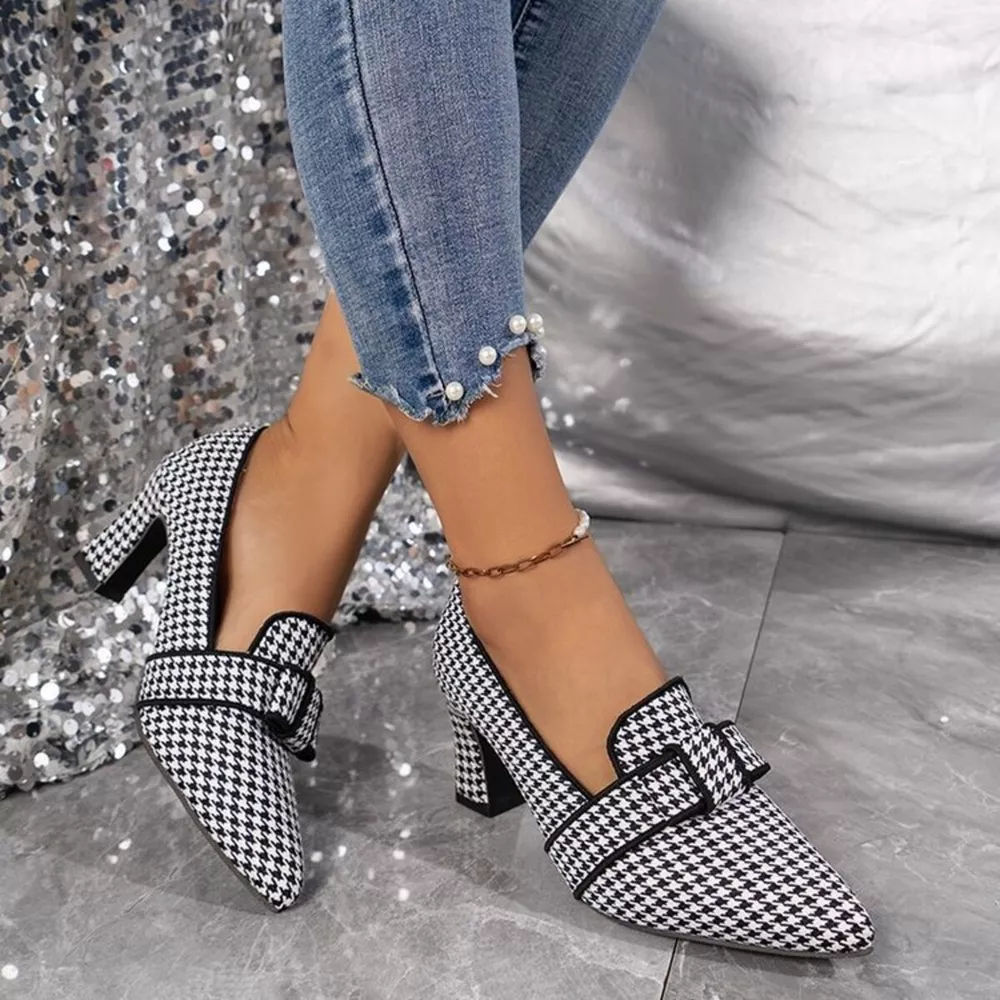 Point Toe Block Heels Pumps, image 2