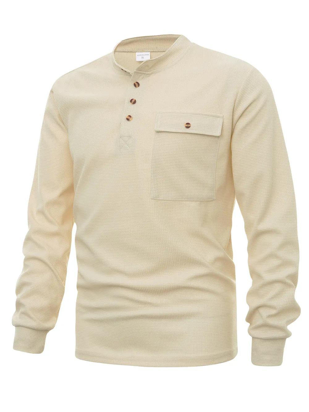 Men's Button Detail Long Sleeve T-Shirt, image 5