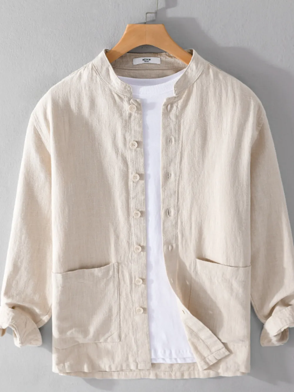 Men's Plus Size Button Up Long Sleeve Shirt, image 2