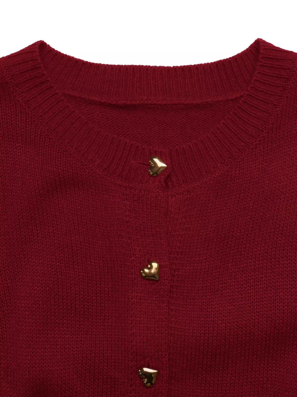 Heart-Button Knit Cardigan, image 9