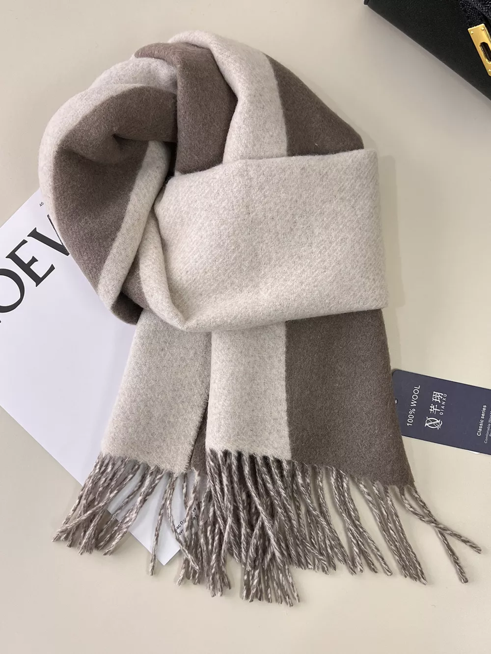 Fringe Color Block Scarf, image 7