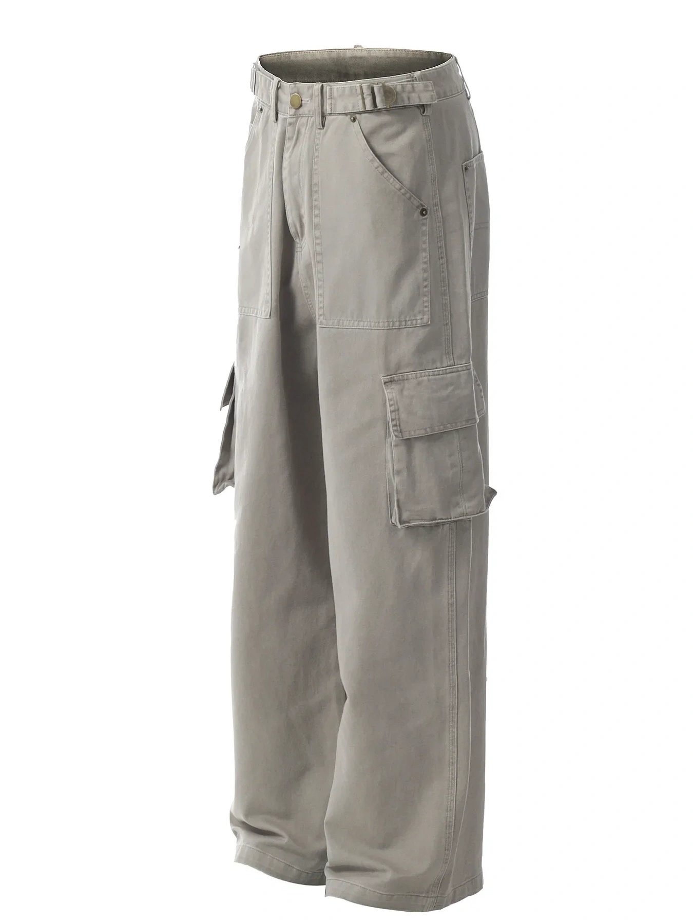 Men's Straight Cargo Pants with Multiple Pockets, image 3