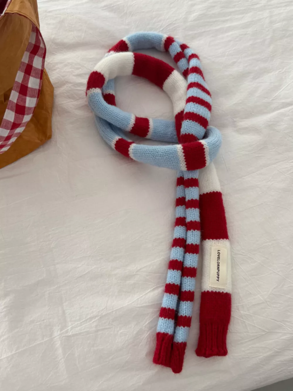 Striped Knitted Warm Scarf