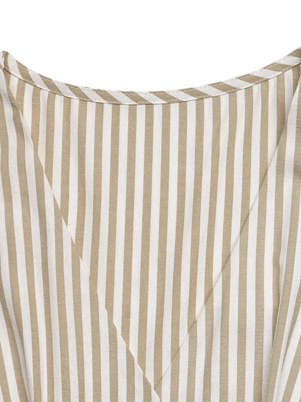 Striped Button-Front Wide Leg Jumpsuit, image 4