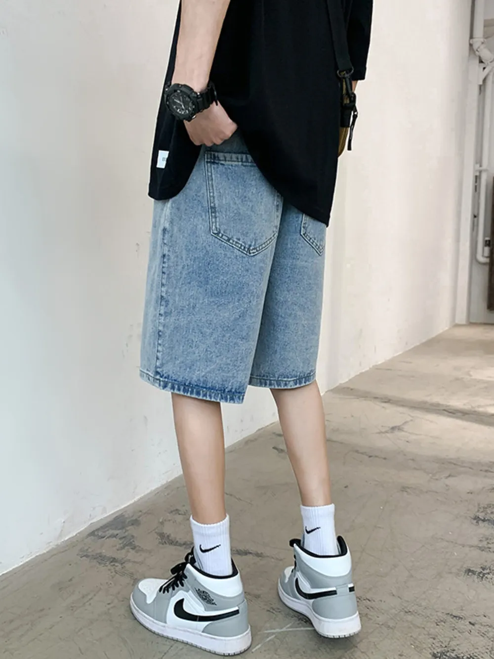 Men's Casual Loose Fit Denim Shorts, image 3