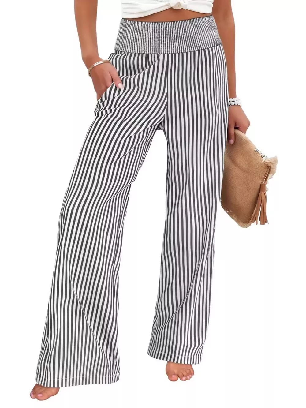 Striped Wide-Leg Pants, image 3
