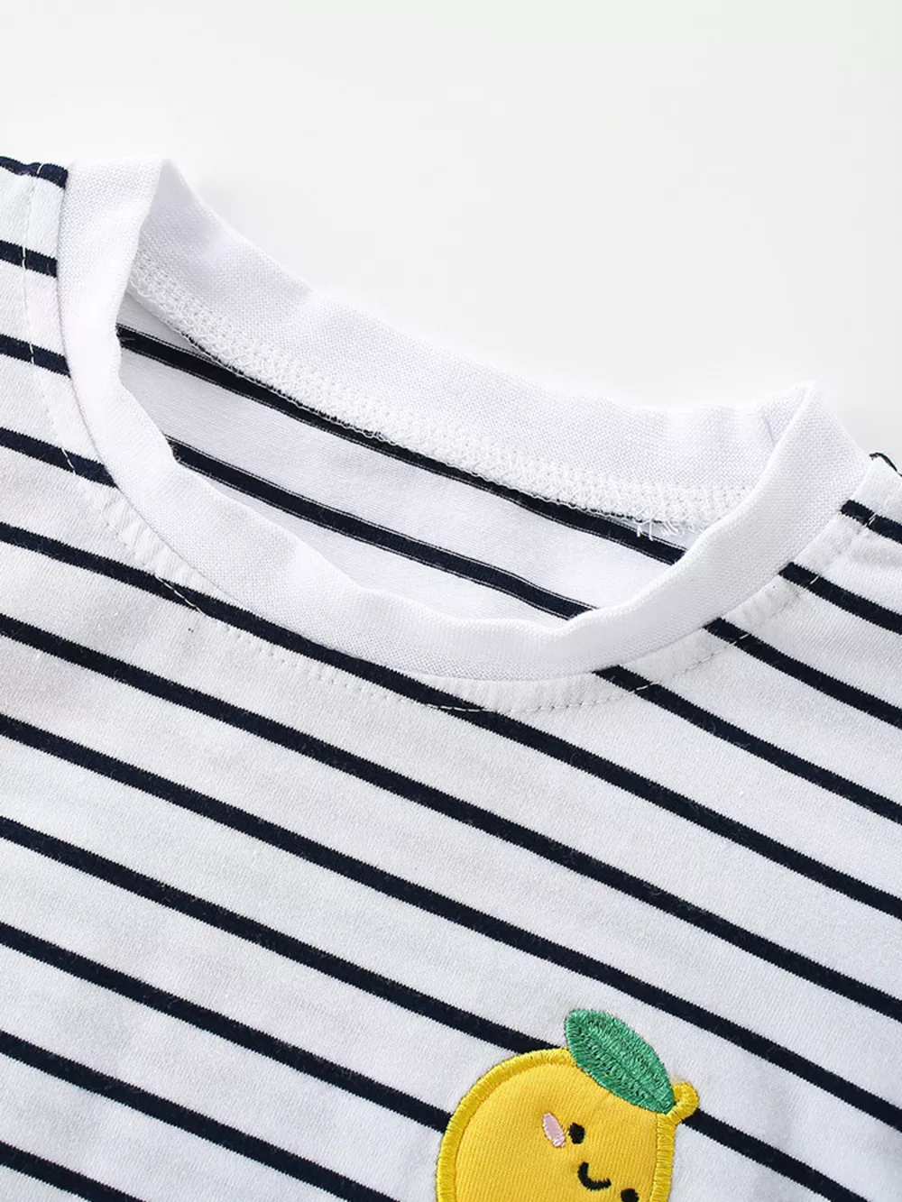 Children's Lemon Striped Ruffle Sleeve T-Shirt, image 2