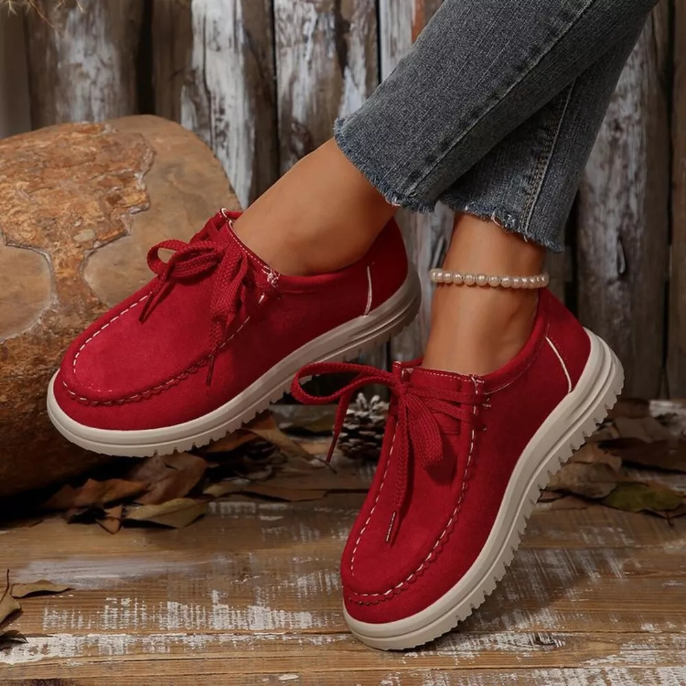 Lace Up Round Toe Loafers, image 2