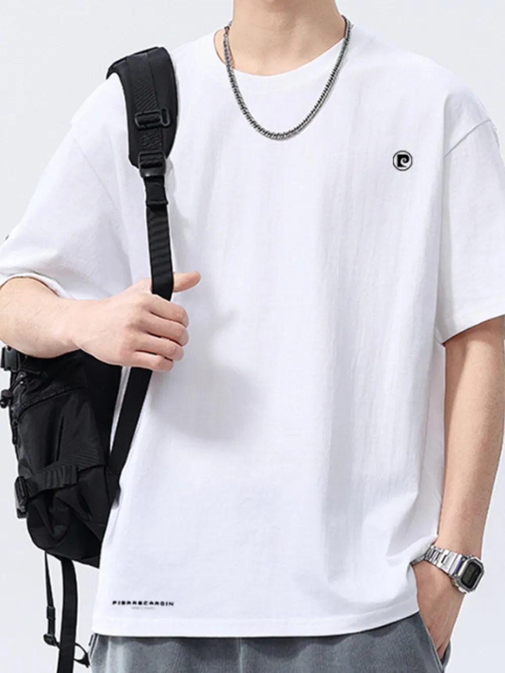 Men's Full Size Oversized Round Neck Short Sleeve T-Shirt Plus Size, image 8