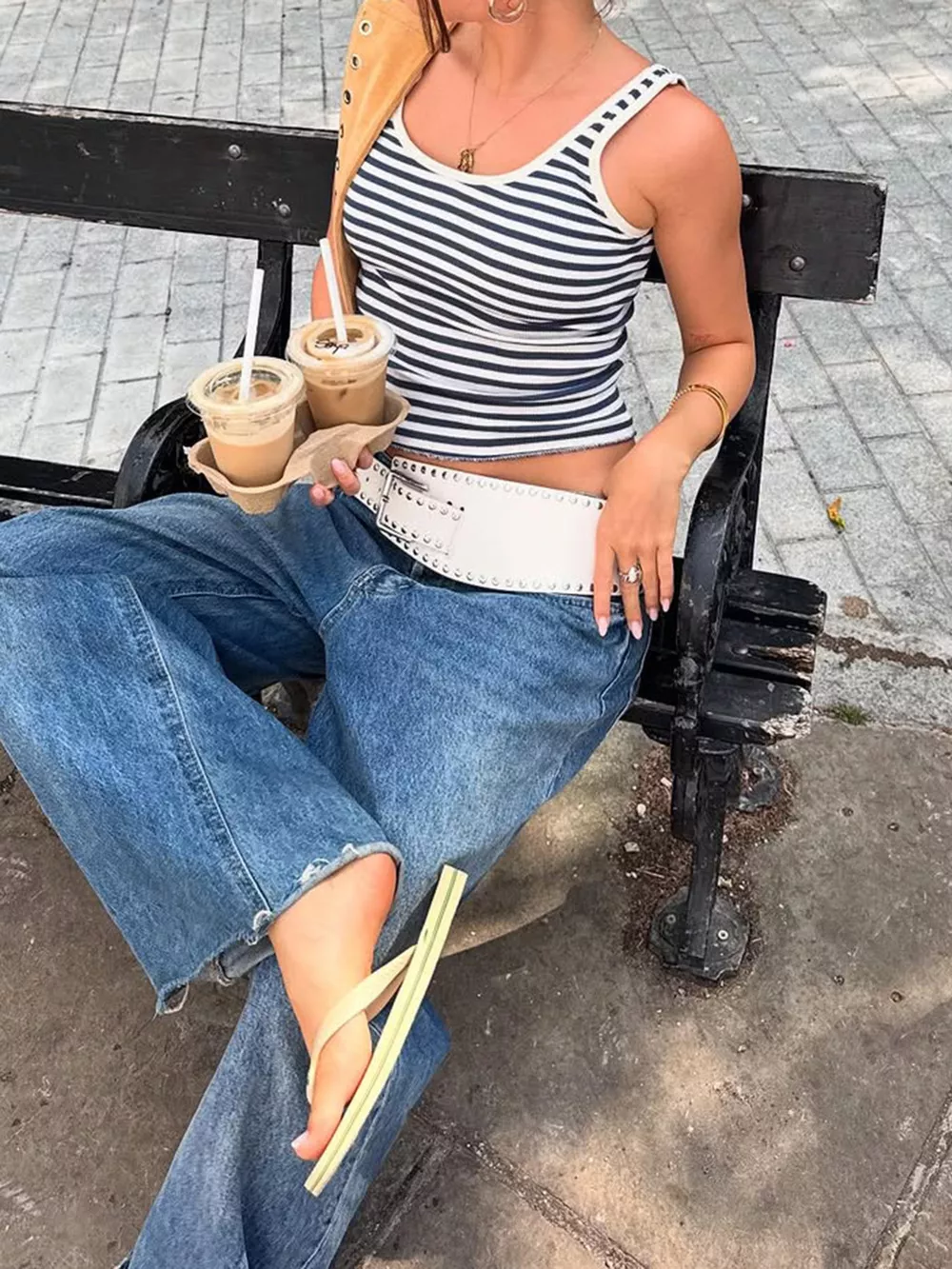 Striped Scoop Neck Tank, image 5