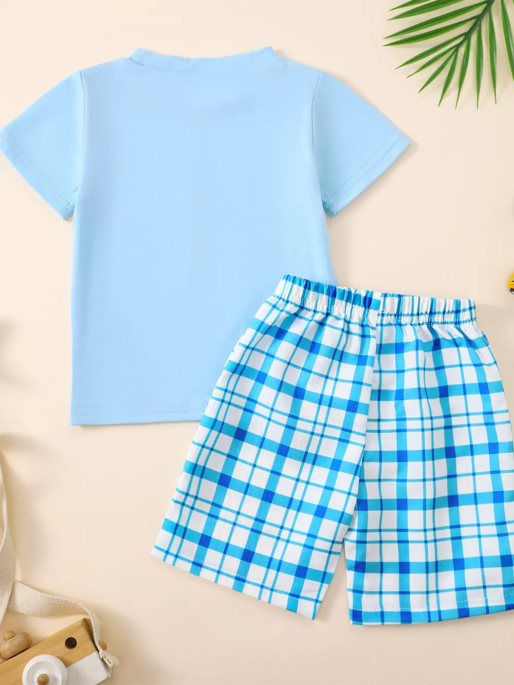 Children's Embroidered Round Neck Tee and Shorts Set, image 5