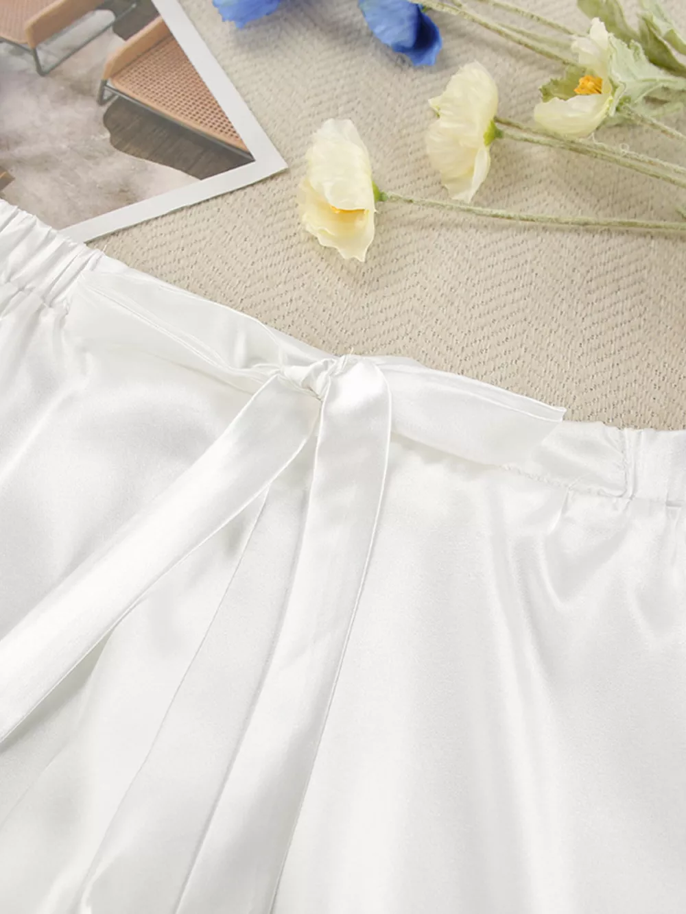 Cami & Lace Trim Cardigan & Shorts Lounge Set, image 10