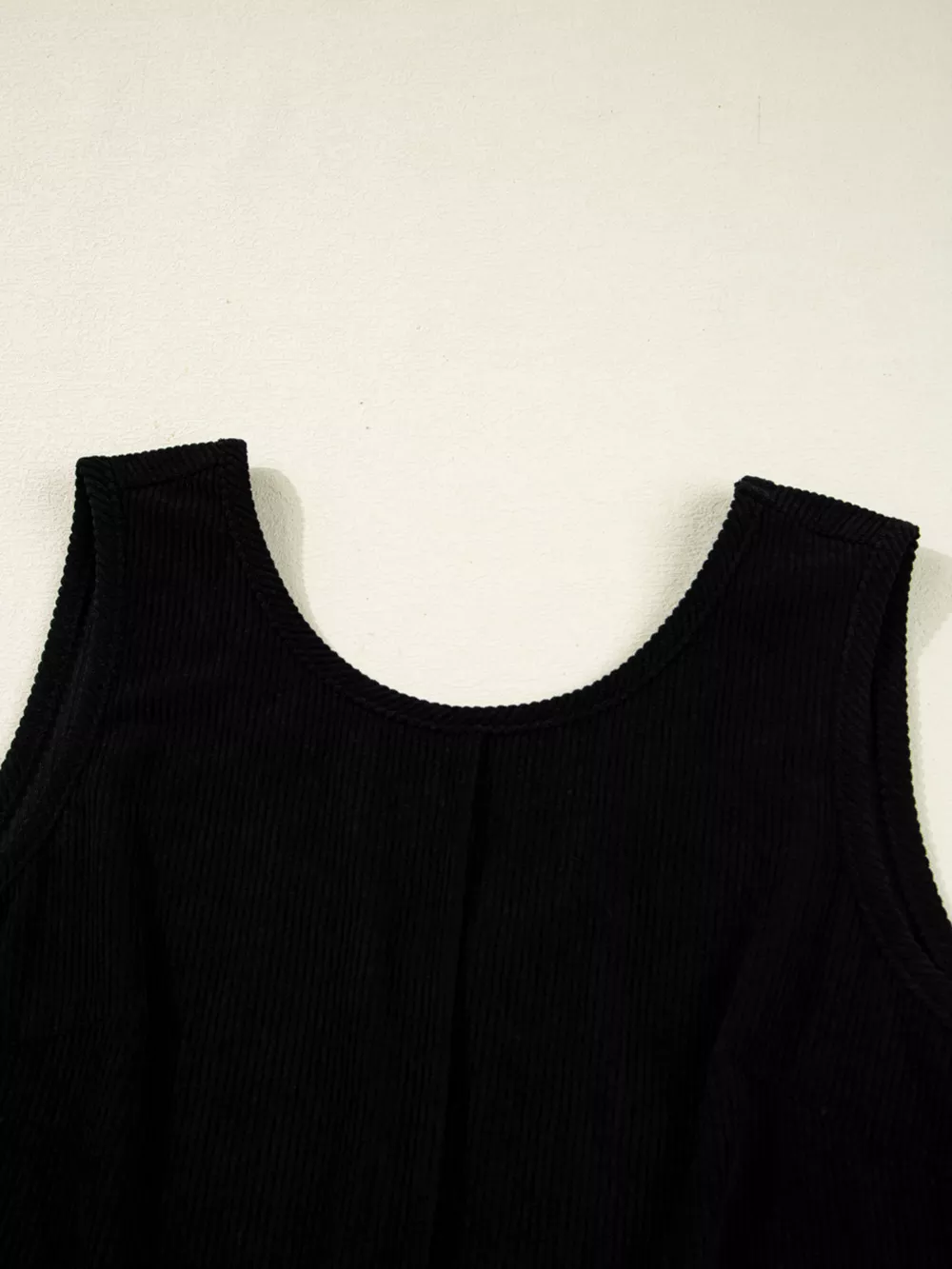 Corduroy Sleeveless Mini Dress with Patched Pockets, image 4