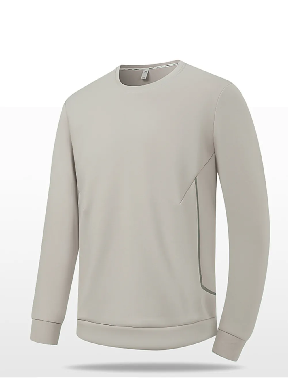Men's Plus Size Round Neck Long Sleeve Top, image 3