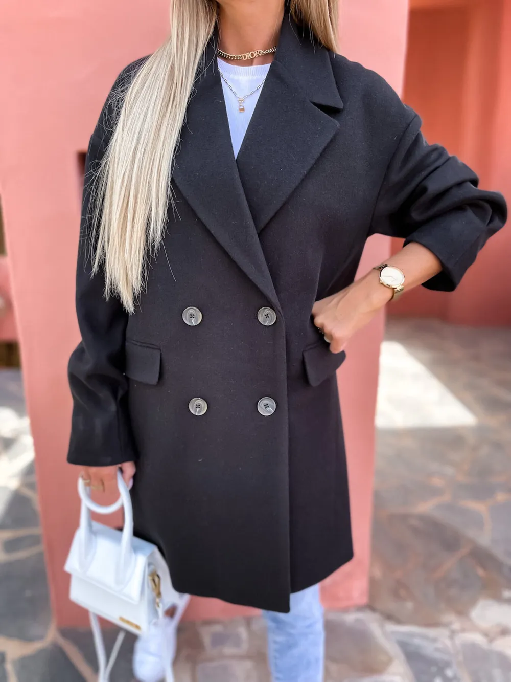 Full Size Double-Breasted Wool Coat Plus Size, image 5
