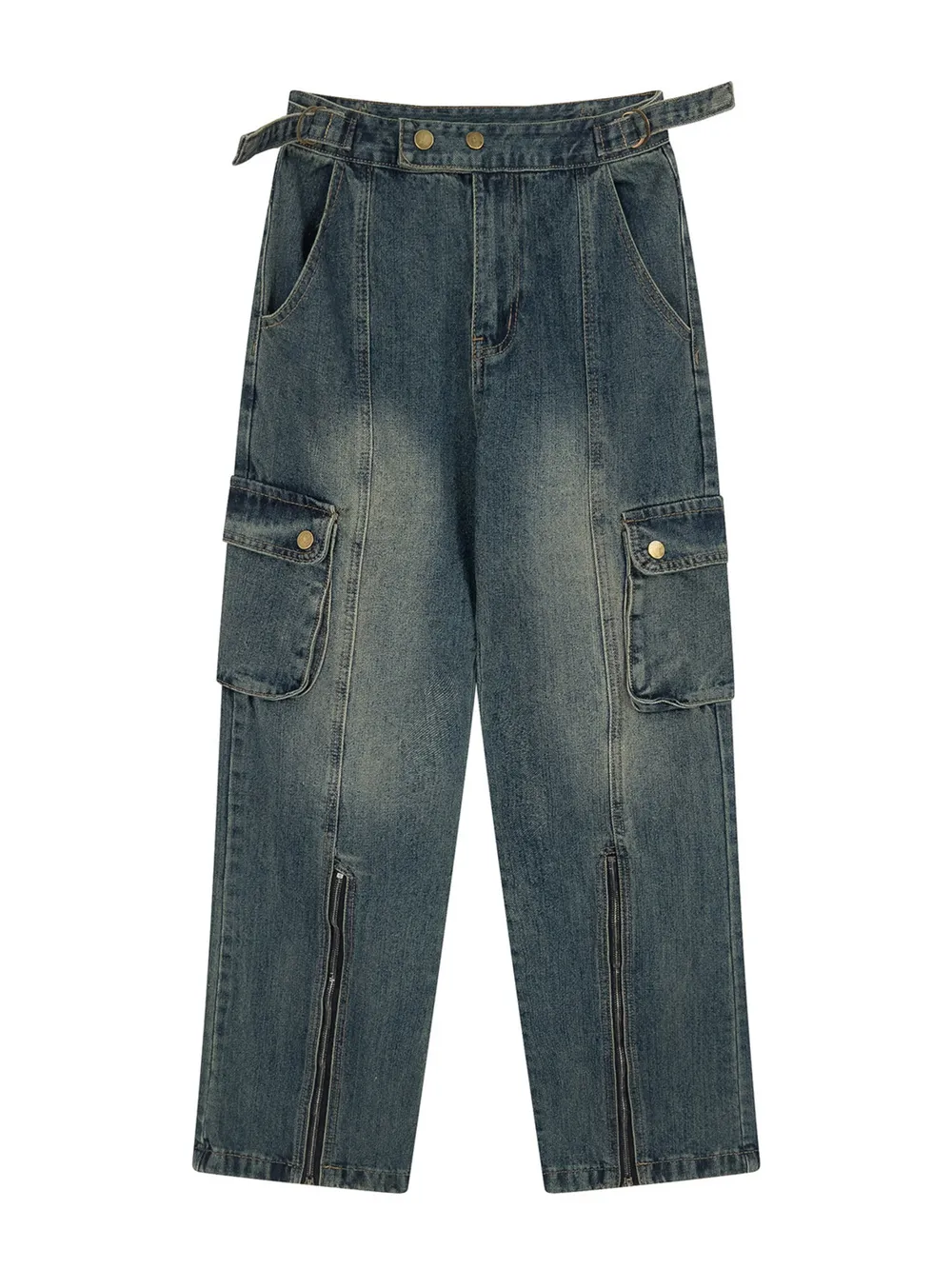 Men's Wide Leg Cargo Jeans