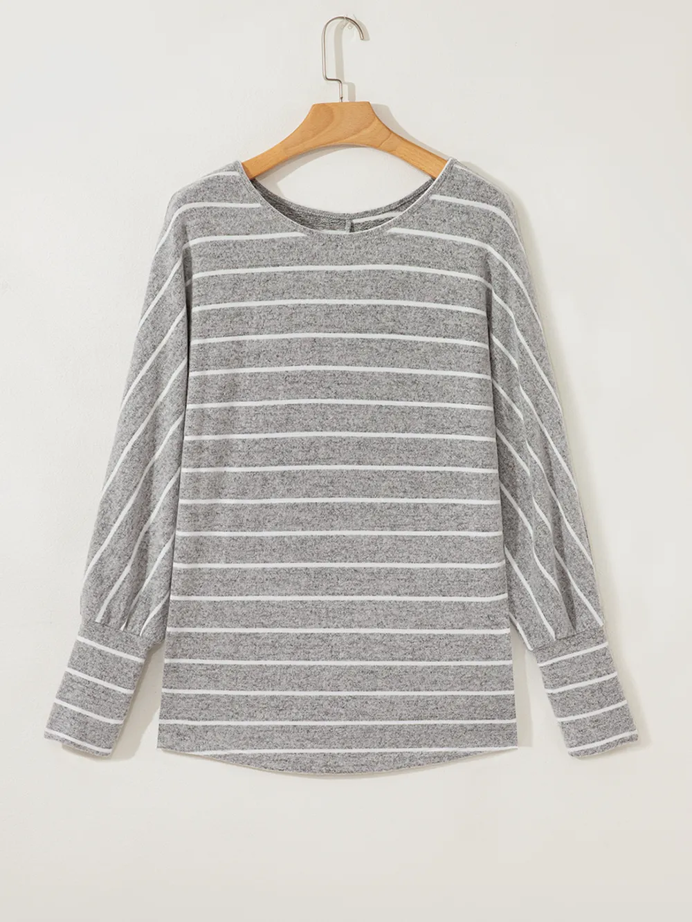 Stripe Dolman Sleeve Drop Shoulder Top, image 6