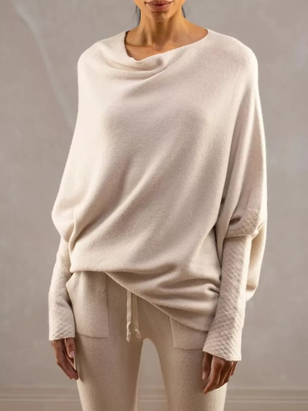 Boat Neck Long Sleeve Sweater, image 3