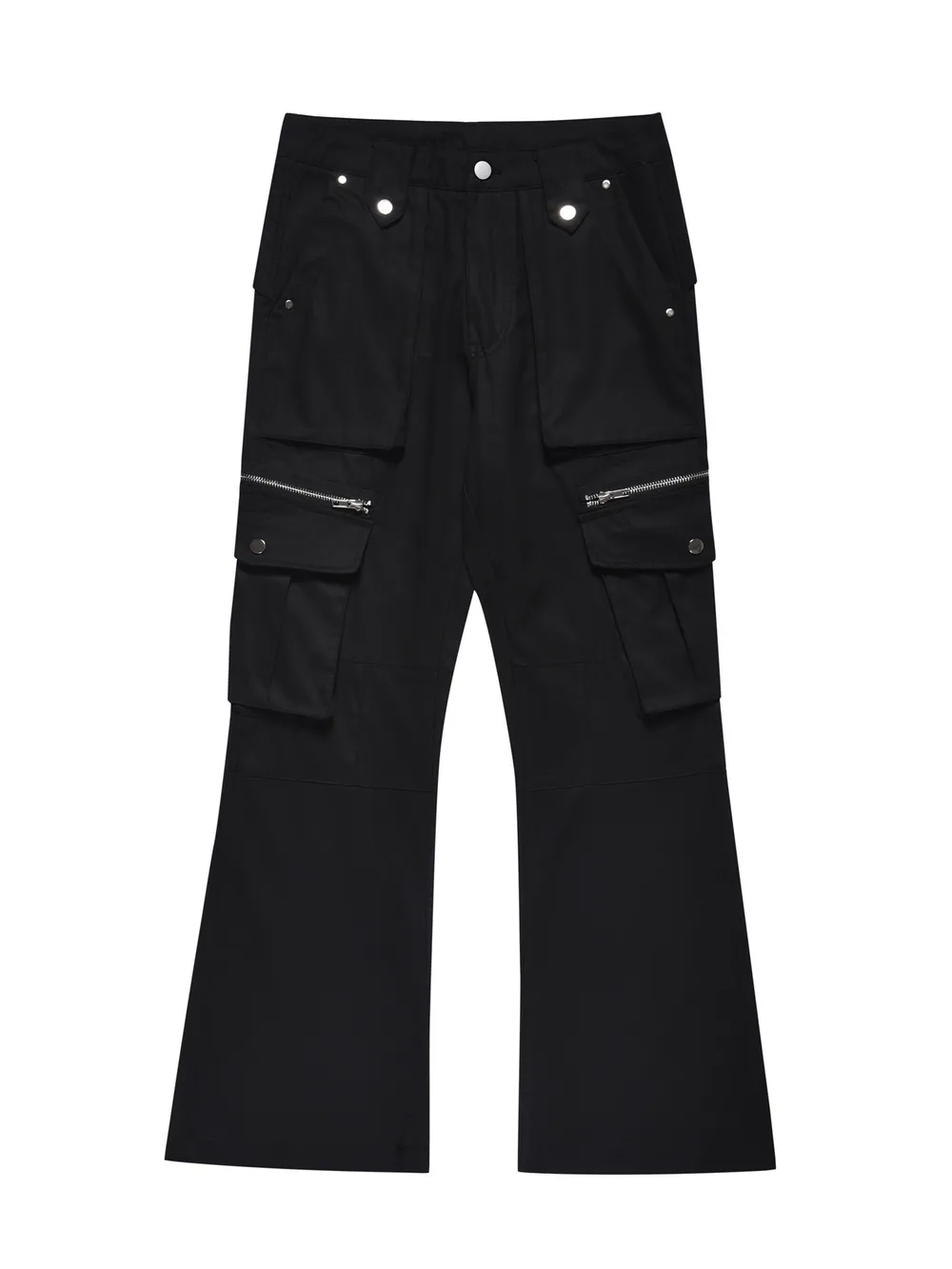 Men's Multi-Pocket Flared Cargo Pants