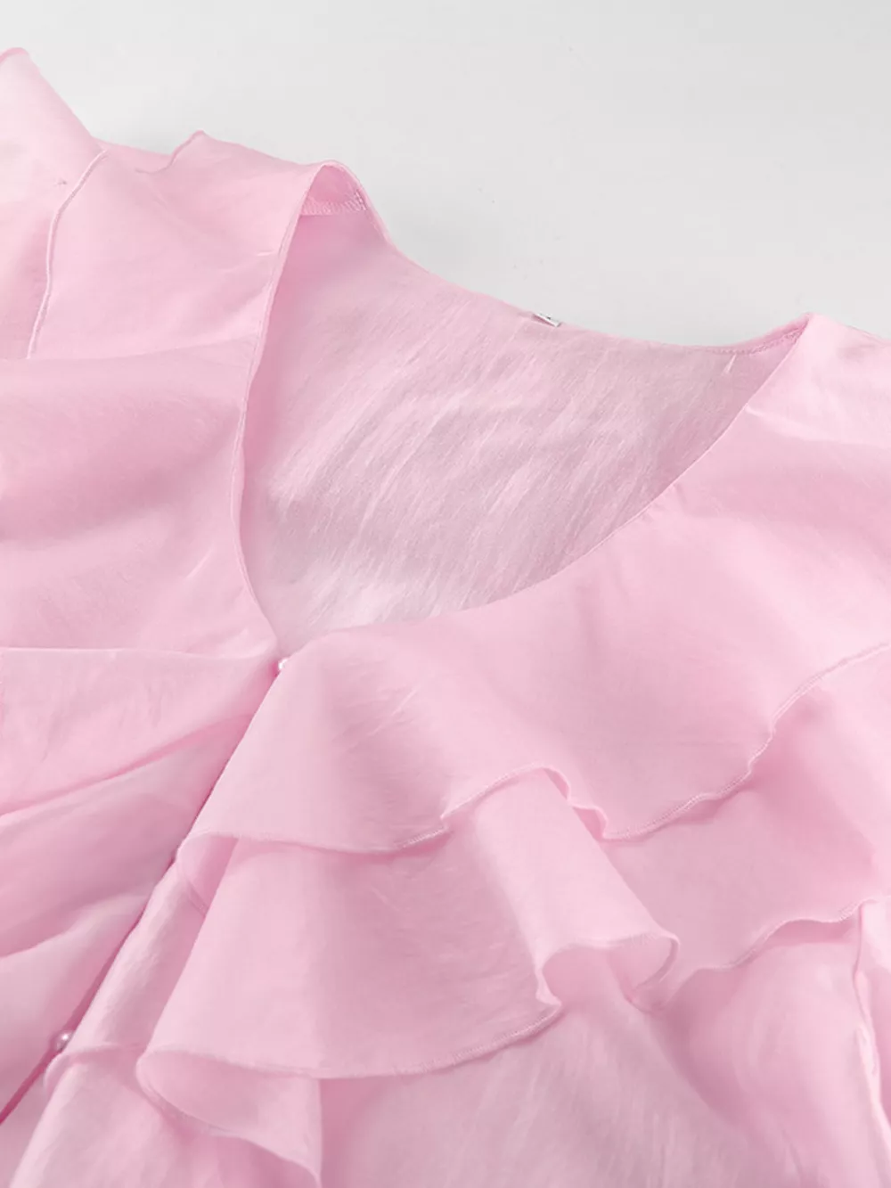 Ruffle Trimmed Long Sleeve Blouse, image 6