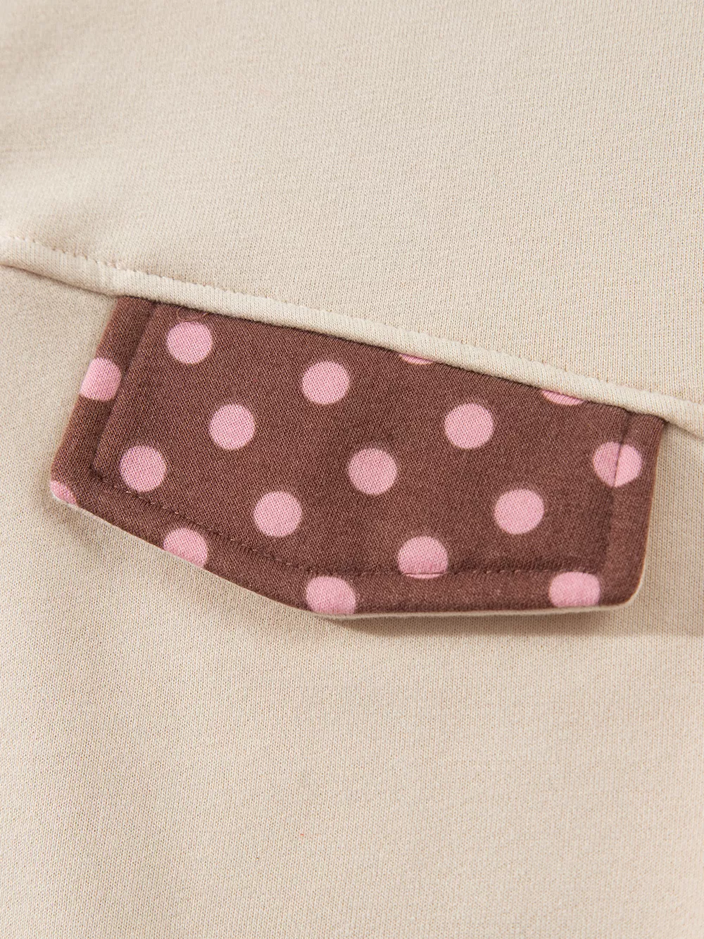 Polka Dot Contrast Baggy Pullover and Elastic Waist Shorts 2pcs Set, image 10