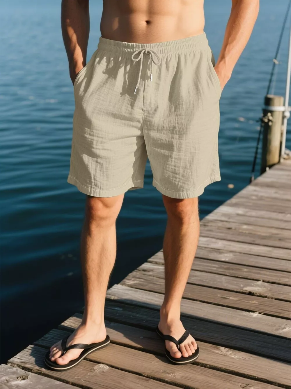 Men's Full Size Drawstring Shorts with Pockets Plus Size, image 7