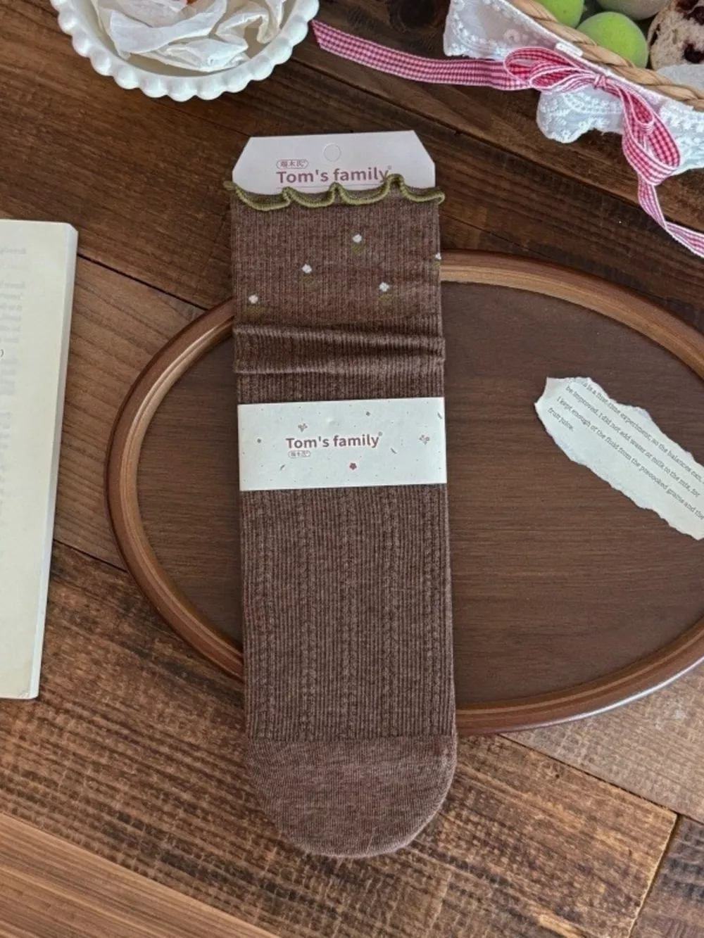 Ribbed Crew Socks