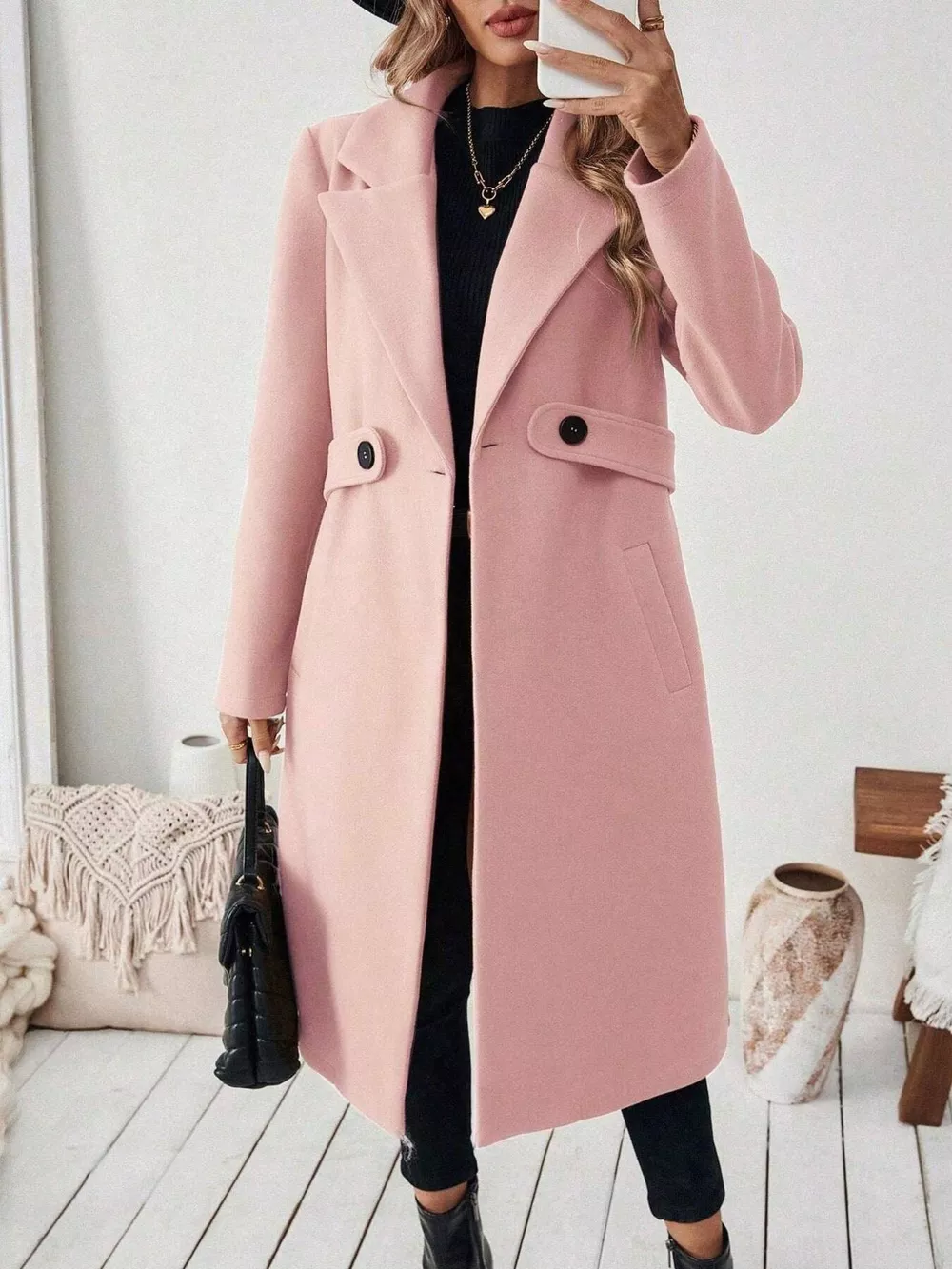 Single-Button Longline Coat, image 25