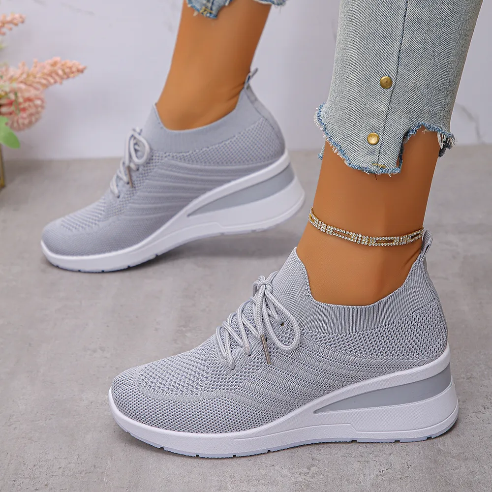 Lace Up Wedge Athletic, image 6