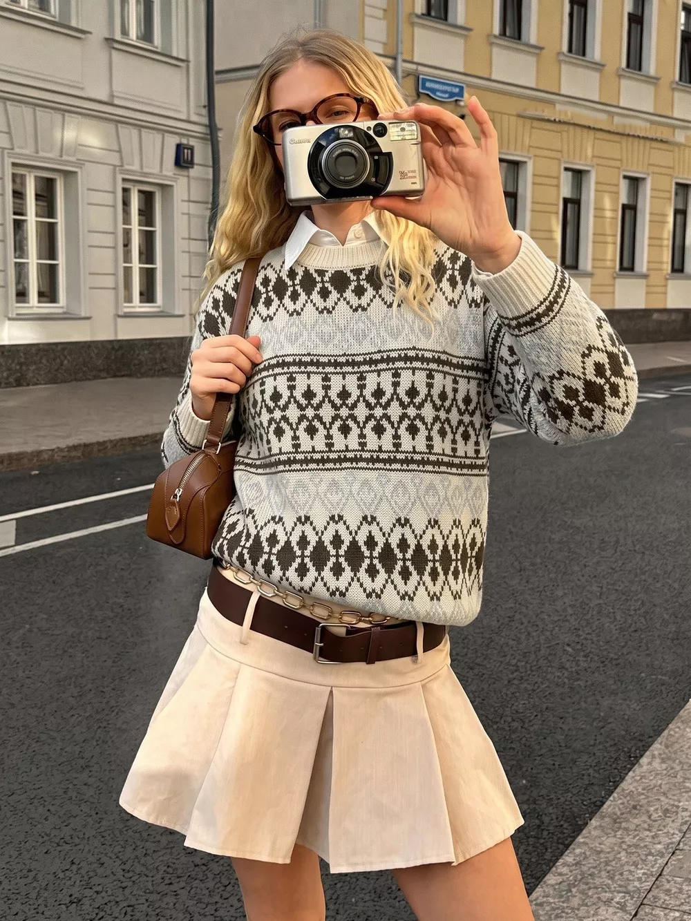 Fair Isle Pattern Crew Neck Sweater, image 6