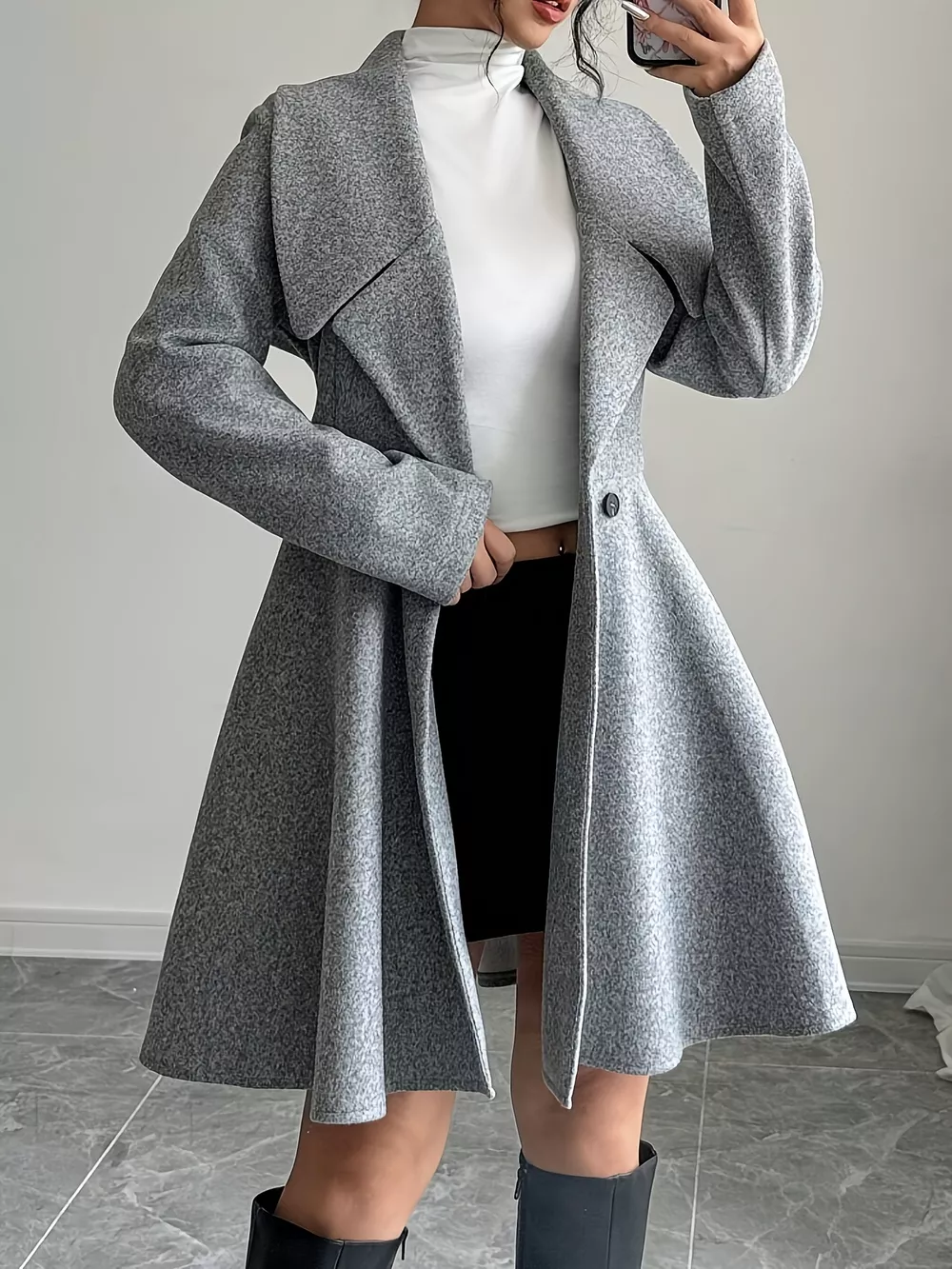 Double-Breasted Long Sleeve Outerwear, image 4