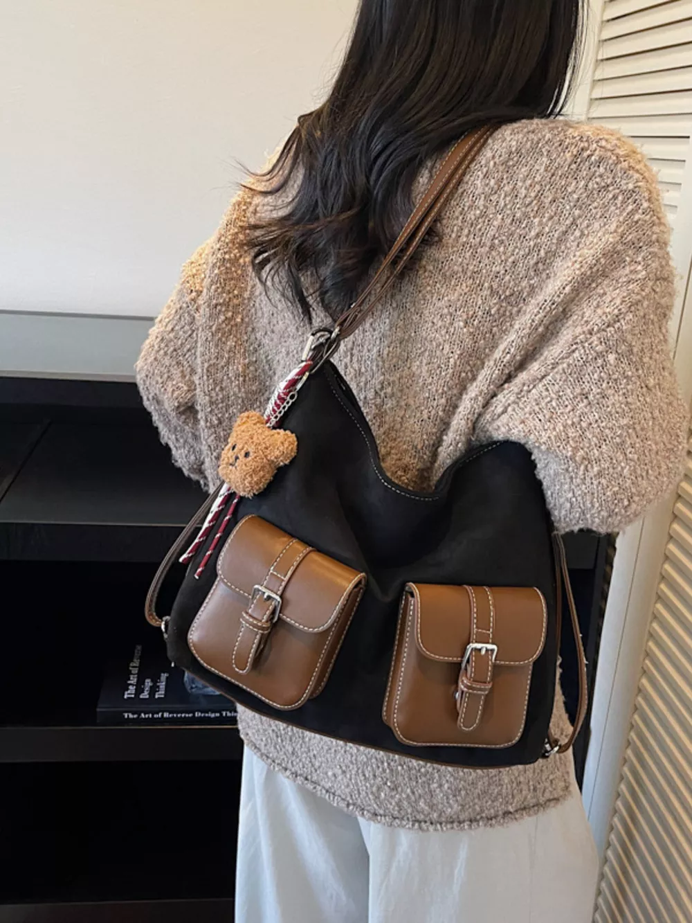 Buckle Pocket Shoulder Handbag, image 4