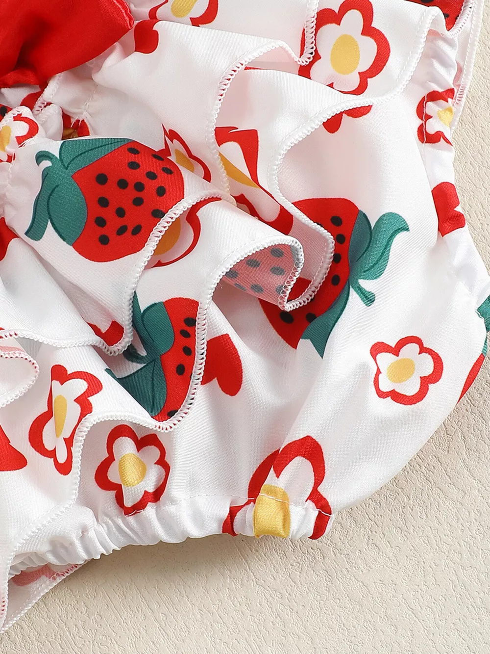 Children's Strawberry Print Cami and Skort Set with Hat, image 2