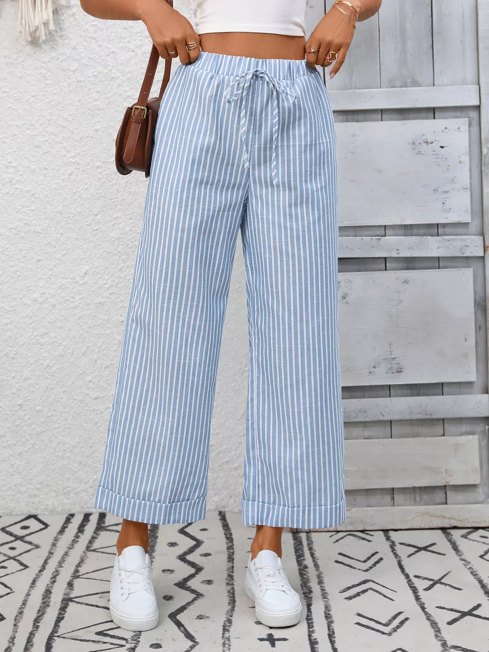 Striped Wide Leg Pants, image 3