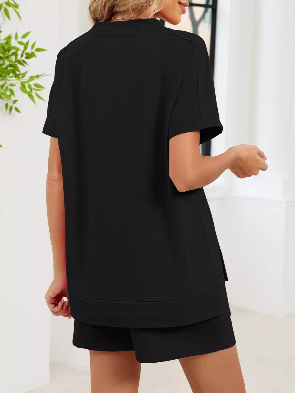Round Neck Short Sleeve T-Shirt and Shorts Set, image 15