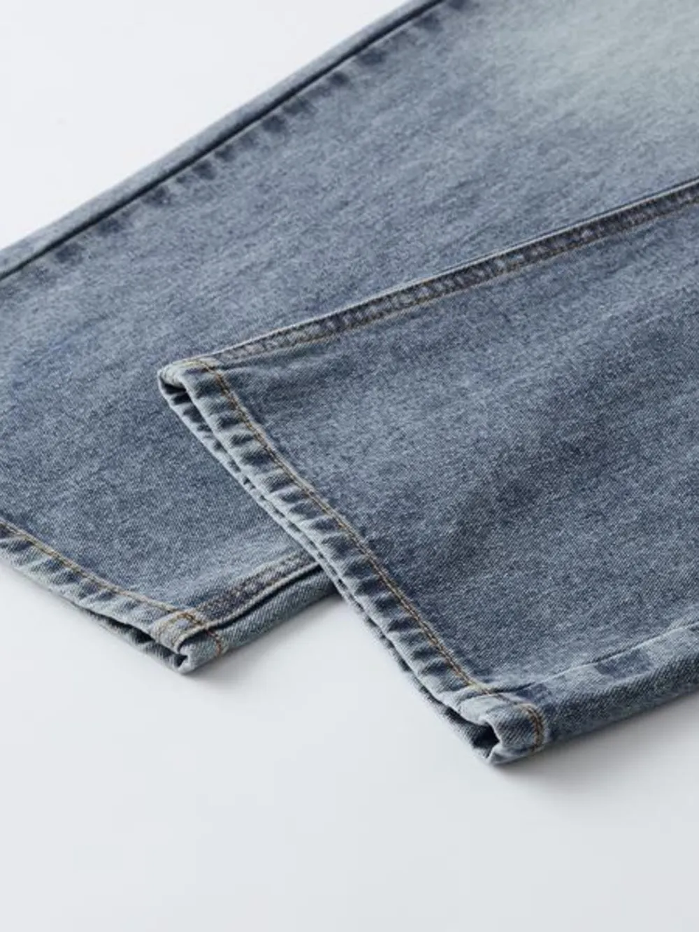 Men's Wash Wide Leg High-Rise Jeans, image 12