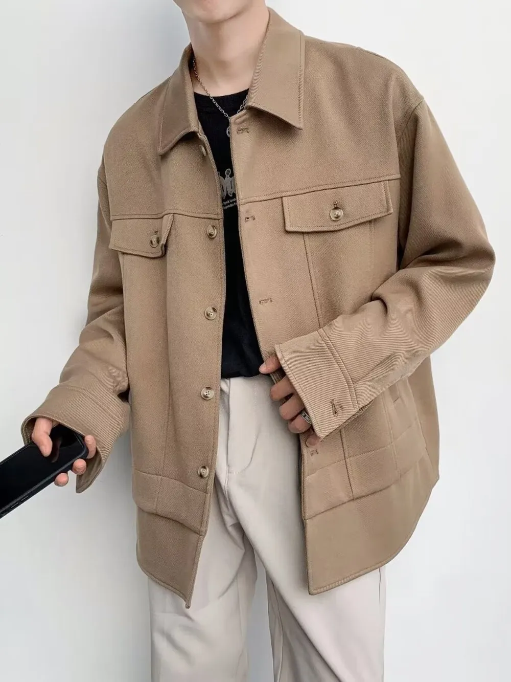 Men's Casual Button-Down Jacket, image 2