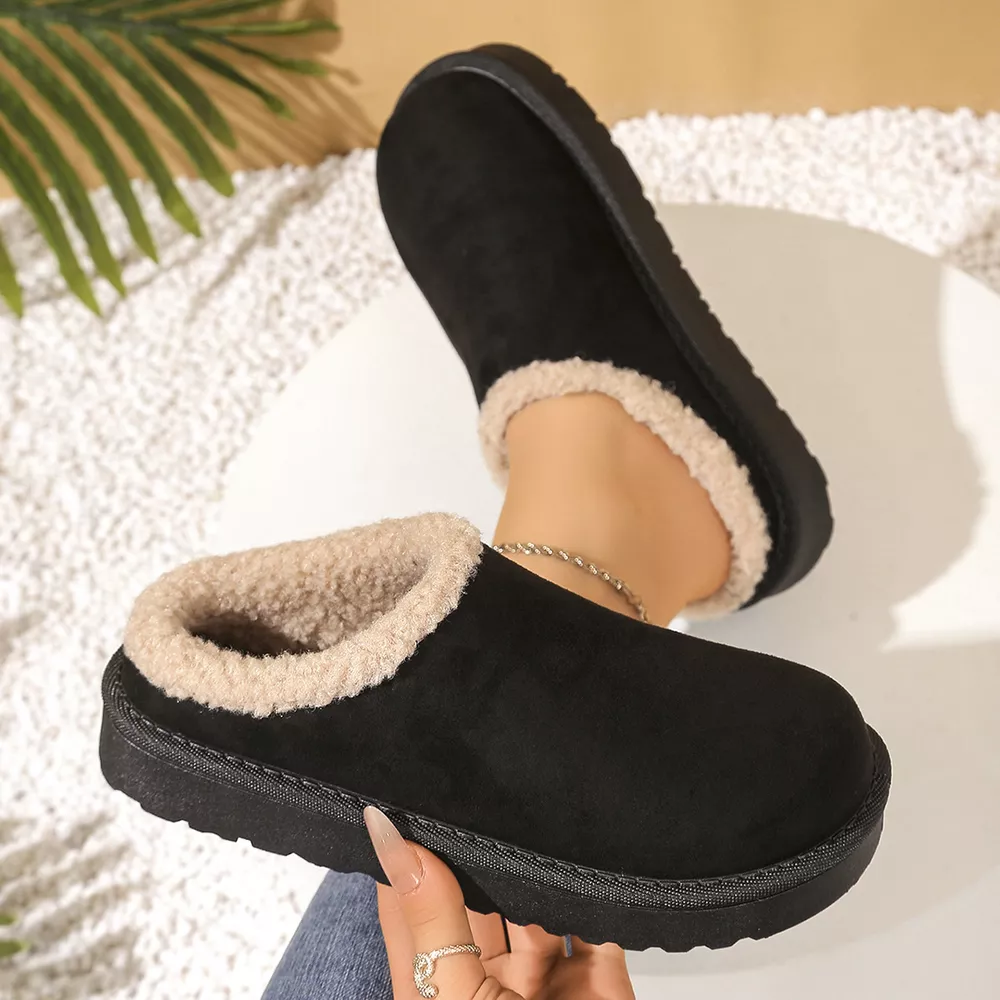 Plush Lined Round Toe Slippers, image 7